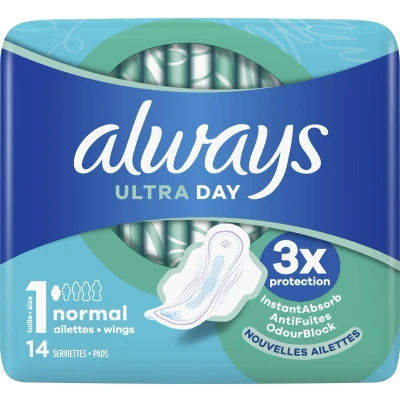 Afbeelding van Always Ultra Day Normal Maandverband met Vleugels 14ST