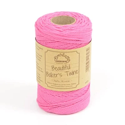 Afbeelding van 100m Everlasto &#039;Solid&#039; Beautiful Baker&#039;s Cotton Craft Twine (ongeveer 2 mm) (FUCHSIA)