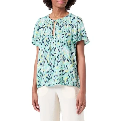 Afbeelding van VERO MODA top VMMENNY met all over print lichtgroen/geel/zwart