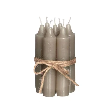 Afbeelding van Comforder Kaarsenset (7 stuks), 11 cm staafkaarsen taupe, tafelkaarsen effen, 4+ uur brandduur