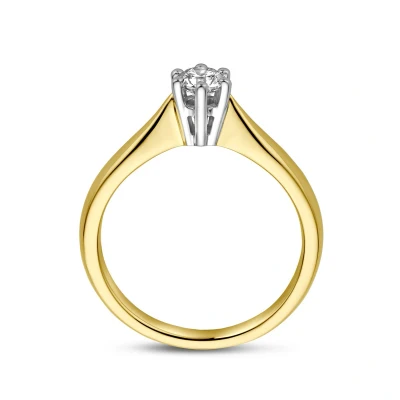 Afbeelding van Bicolor Gouden Ring diamant 0.25ct H SI 4205215 17.00 mm (53)