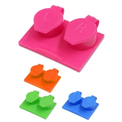 Afbeelding van Contactlens Opbergdoos voor op reis Platte hoesjes Mix kleuren Bulk Koop doos 4st