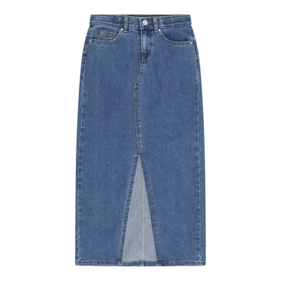 Afbeelding van ONLY Girls Kogsiri Front SLIT Skirt Jeansrok voor kinderen, Maat: 116, Medium blue denim