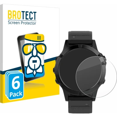 Afbeelding van BROTECT Screenprotector voor Garmin fenix 5 (47 mm) / Plus Folie Beschermfolie Beschermglas transparant (6 Stuks)