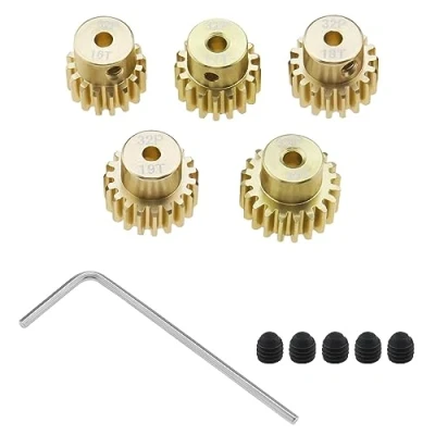 Afbeelding van ECSiNG 5 STKS 32DP 3.175mm Pinion Motor Gear Set 16T 17T 18T 19T 20T voor 1/10 Rc Auto 3650 540 550 Borstelloze As Tandwiel Vervangende Onderdelen