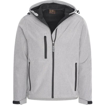 Afbeelding van Cappuccino Italia Outdoorjas Softshell Hood Jacket Grijs Maat L