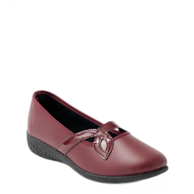 Afbeelding van Comfortwijdte leren cross over ballerina&#039;s