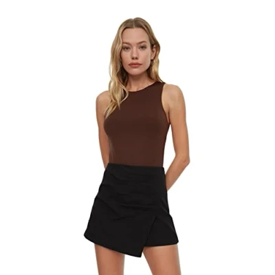 Afbeelding van Trendyol TWOSS20BD0044 Volwassenen Vrouwen Single pack Donker bruin M
