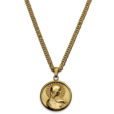 Afbeelding van Sanctus Goudkleurige &#039;Maagd Maria&#039; Ketting