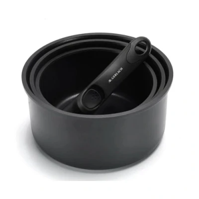 Afbeelding van Gerlach Smart keramische pannenset, coating, afneembaar handvat inductie elektrisch gas fornuis 16 cm 18 20 zwart