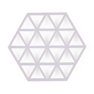 Afbeelding van Zone Denmark Lavendel siliconen onderzetter driehoeken 16 x 14 cm