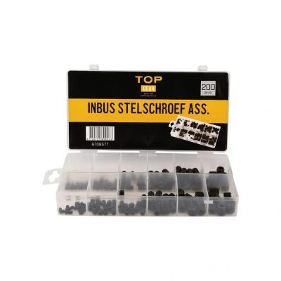 Afbeelding van Topgear Inbus stelschroef assortiment 200 delig