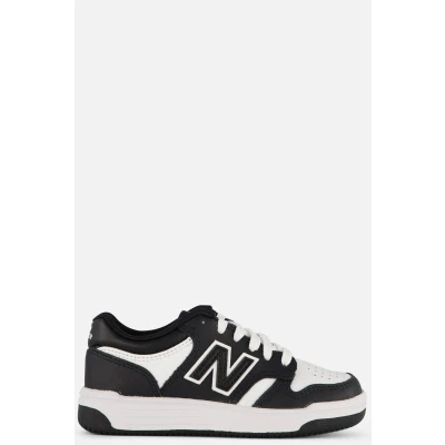 Afbeelding van New Balance JongensMeisjes 480 sneaker met leren details in de kleur Zwart, maat: 34,5