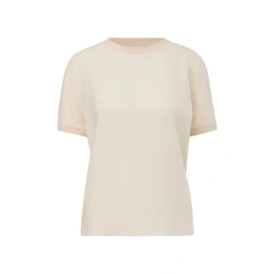 Afbeelding van comma casual identity Tshirt basic, Dames, Maat: 36, Helles beige
