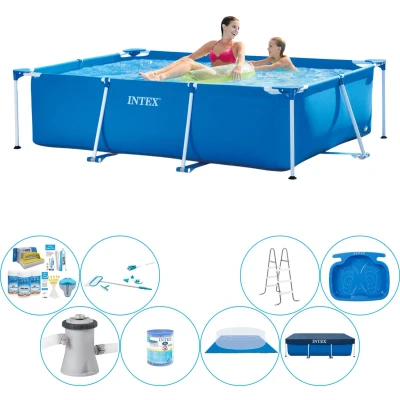 Afbeelding van Intex Frame Pool Rechthoekig 220x150x60 cm Alles in 1 Zwembad Pakket