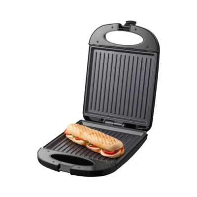 Afbeelding van Tomado TGS4000B XXL Tosti ijzer 4 tosti&#039;s apparaat Panini grill PFAS vrij 1200W Zwart