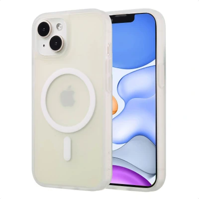 Afbeelding van Apple iPhone 15 MagSafe Hoesje Kunststof imoshion Hardcase/Backcover Wit Telefoonhoesje