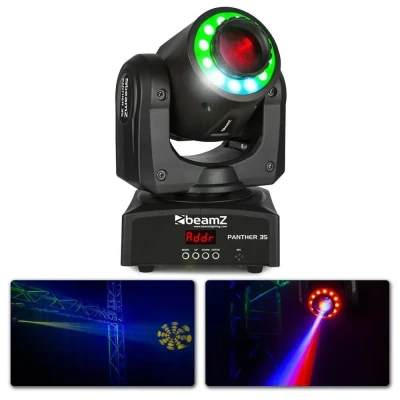 Afbeelding van BeamZ Panther 35 Moving Head met LED ring en 35W