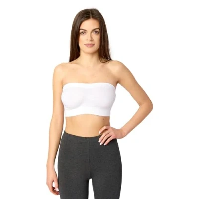 Afbeelding van Merry Style Dames Bandeau Top 06 161 (Wit, L XL)
