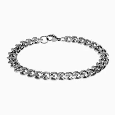 Afbeelding van 22cm x 9mm Cubaanse Armband Unisex Roestvrij Stalen Zilverkleur Schakelarmband
