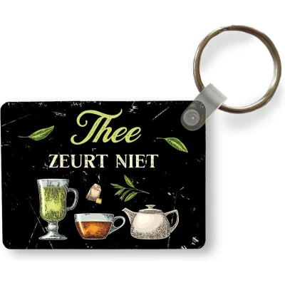 Afbeelding van Sleutelhanger Thee Glazen Theepot Uitdeelcadeautjes Plastic Vaderdag cadeau Geschenk Cadeautje voor hem Tip Mannen