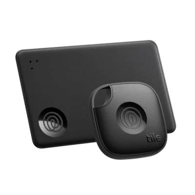 Afbeelding van Tile by Life360 Starter Pack (2024) Bluetooth trackers en finders voor sleutels, portefeuilles meer. Compatibel met iOS Android. Telefoonfinder. 2 (zwarte Mate/Slim)