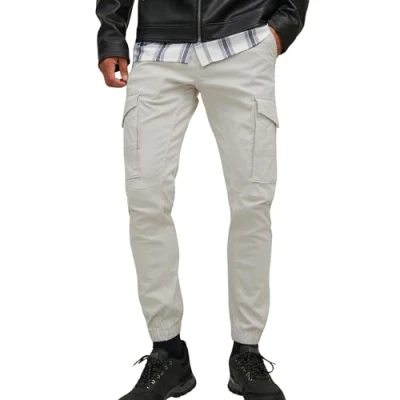 Afbeelding van Jack &amp; Jones Jpstpaul Jjflake Cargo NOOS Cargobroek, Heren, Maat: 30x32, Moonbeam