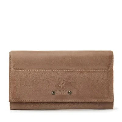 Afbeelding van dR Amsterdam damesportemonnee Luxe Lederen Portefeuille met RFID bescherming Stijlvol en Veilig voor al je Betalingsbehoeften 93159 Burro