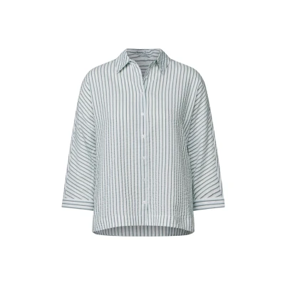 Afbeelding van Cecil Gestreifte Overhemdblouse, Dames, Maat: XL, Grün