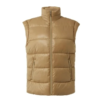 Afbeelding van comma Weste MIT Reissverschlusstaschen Bodywarmer, Dames, Maat: 44, Sandstein