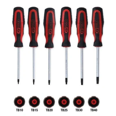Afbeelding van KS Tools 159.0040 ERGOTORQUEplus Schroevendraaierset, 6 dlg, Torx met boring