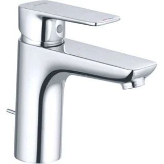 Afbeelding van Kludi pureenstyle wastafelmengkraan met waste 100 chroom 402900575