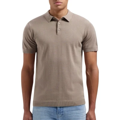 Afbeelding van Pure Path regular fit polo taupe