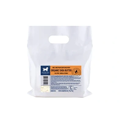 Afbeelding van 2 kg (1 + 1 kg) basis van glycerinezeep met sheaboter, wit zonder SLS (smelten en gieten), Melt and For Soap Base with Shea Butter