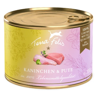 Afbeelding van Terra Felis Complete 12 x 200 g Kattenvoer Konijn &amp; Kalkoen