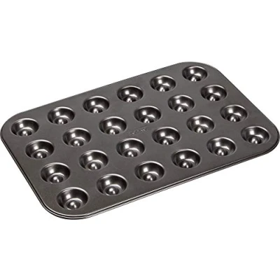 Afbeelding van Zenker Bakvorm voor 24 huzarenklauwen en engelogen, gecoate bakplaat (38 x 27 cm), lekkere koekjes met vulling, koekjesbakvorm, hoeveelheid: 1 stuk