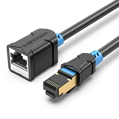 Afbeelding van VENTION Cat6 Ethernet Verlengkabel 1000 Mbps STP Netwerkkabel RJ45 Mannelijk naar Vrouwelijk Cat 6 LAN Kable voor Schakelaars, PC, Laptops, Modems, Patchpanelen, Routers (1m)