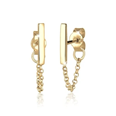 Afbeelding van Elli Geo Basic Oorbellen Gold coloured, Dames, Maat: One Size, coloured