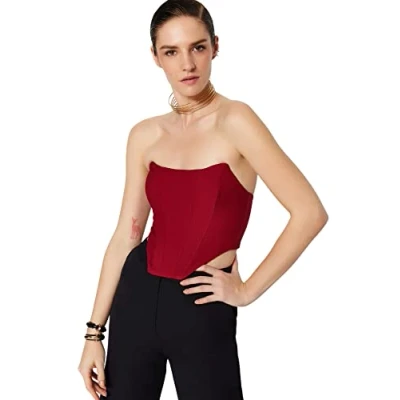 Afbeelding van Trendyol Vrouwen Standaard mouw Off shoulder Bustier