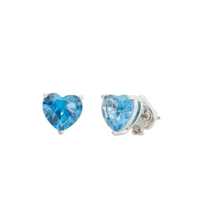 Afbeelding van Kate Spade New York Hartvormige oorknopjes, blauw