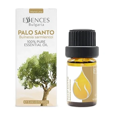 Afbeelding van Essences Bulgaria Palo Santo Essentiële Olie 5ml Bulnesia sarmientoi 100% Puur en Natuurlijk Onverdund Therapeutische Kwaliteit Aromatherapie Cosmetica Wreedheidvrij Niet GMO
