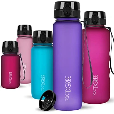 Afbeelding van SoftTouch drinkfles &quot;uberBottle&quot; + zeef 650 ml BPA vrij lekvrije waterfles voor kinderen, school, universiteit, sport, fitness Tritan bidon licht en onbreekbaar
