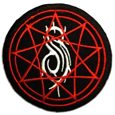Afbeelding van Lapjes Appliqués Slipknot Star logo overdrukplaatjes opzetstukken Applicaties opnaaien opstrijken Lap Patches, Maat: 7,7 x cm