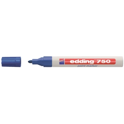 Afbeelding van Viltstift edding 750 lakmarker rond 2 4mm blauw