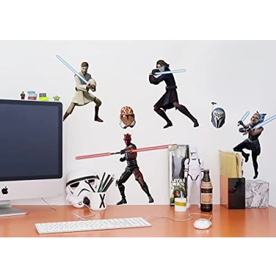 Afbeelding van Komar Wandfolie Clone Wars Showdown (6 delig)