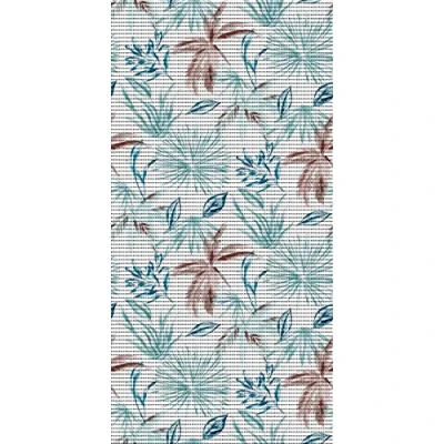 Afbeelding van d c fix Zachte schuimmat Comfort Jungle Flowers antislipmat antislip ook geschikt voor buiten badkamer, keuken, tuin, balkon badmat wasbaar outdoor mat tapijt 65 cm x 2 m