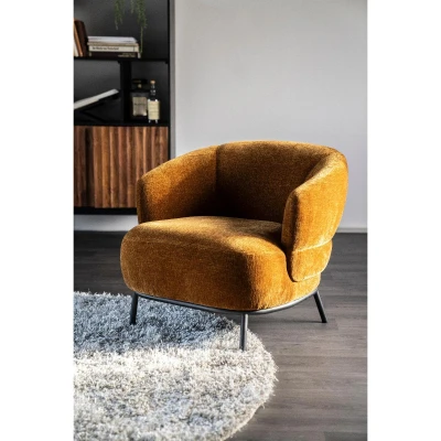 Afbeelding van Fauteuil David Stof Safari Mosterd