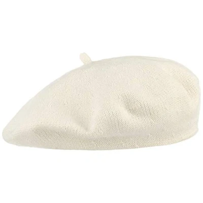 Afbeelding van Lipodo Biskaya katoenen baret dames uit 100% katoen Muts One Size (53 58 cm) Franse lente/zomer verschillende kleuren crèmewit