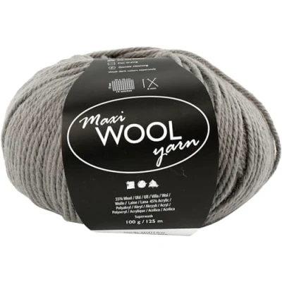 Afbeelding van Maxi Wolgaren 100 gr Grijs