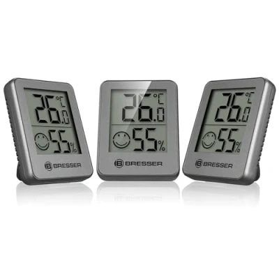 Afbeelding van Bresser Weerstation ClimaTemp Thermo /Hygro Indicator Set van 3 Antraciet